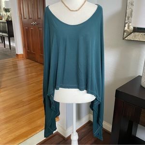 Free People Oversized Scoop-neck High Low Hem Dolman Sleeve Top